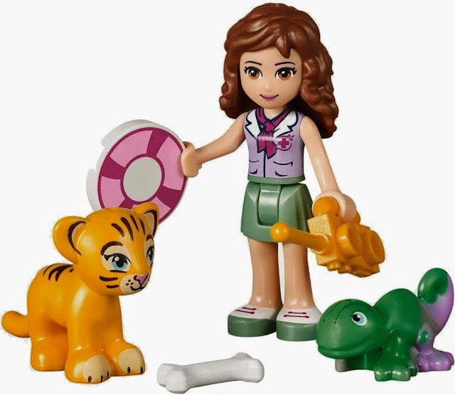 Đồ chơi xếp hình Lego Friends 41033 Cứu Hộ Tại Thác Nước gồm nhân vật chính Olivia và các bạn thú xinh xắn đáng yêu