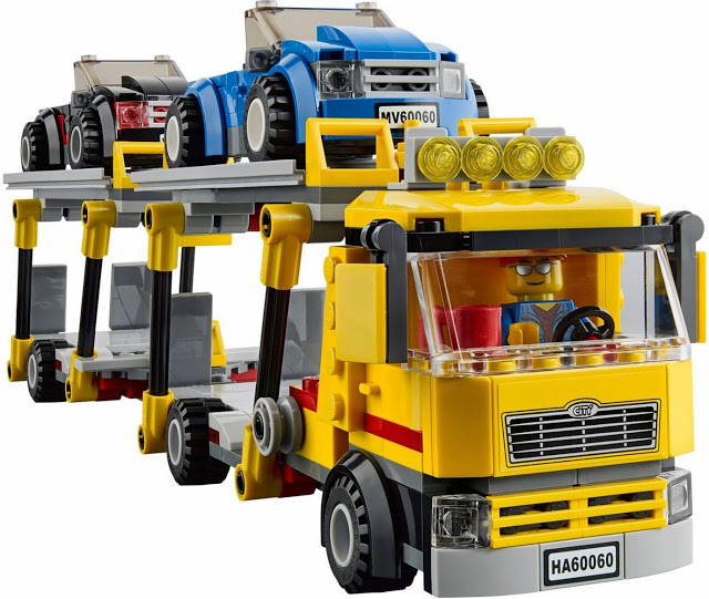 Mô hình xe vận chuyển ô tô trong bộ xếp hình Logo City 60060 Auto Transporter