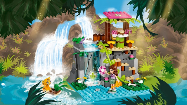 Hình ảnh minh họa sinh động đẹp mắt của bộ xếp hình Lego Friends 41033 Cứu Hộ Tại Thác Nước
