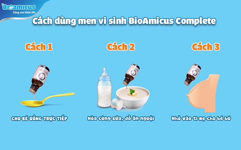 Men vi sinh 10 chủng BioAmicus Complete – Men 10 chủng đầu tiên, an toàn cho trẻ sơ sinh và trẻ nhỏ