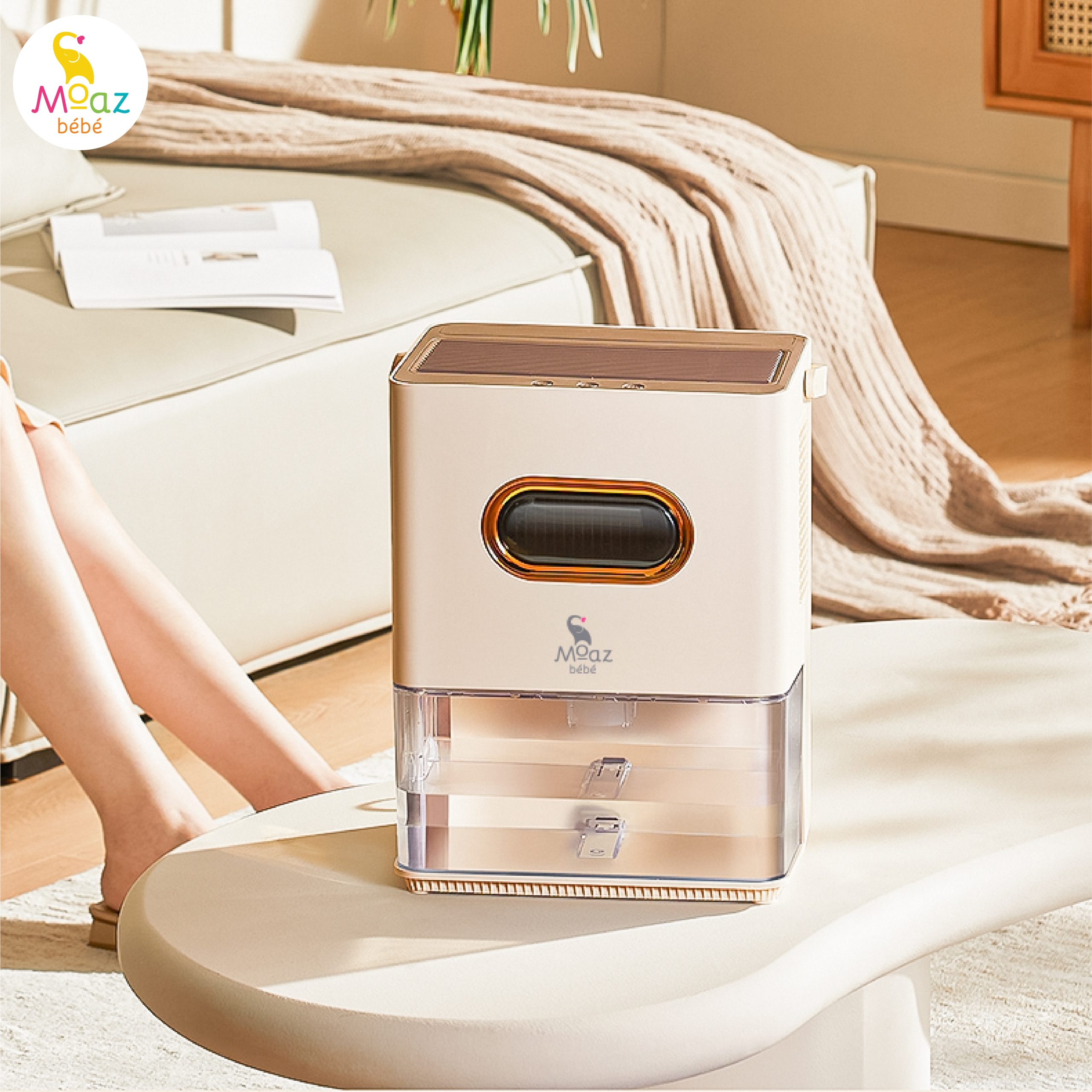 Máy hút ẩm và lọc không khí MOAZ bên MB078, máy giúp làm giảm thiểu bụi mịn và vi khuẩn trong phòng