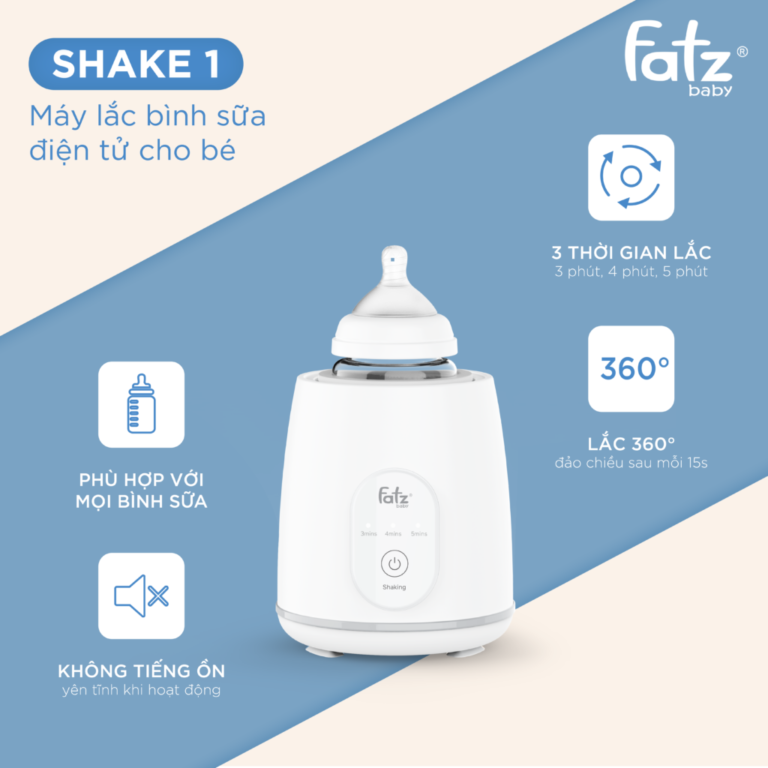 Máy lắc bình sữa điện tử thuận tiện Fatzbaby Fatz  Shake 2 - FB3911HB:5626