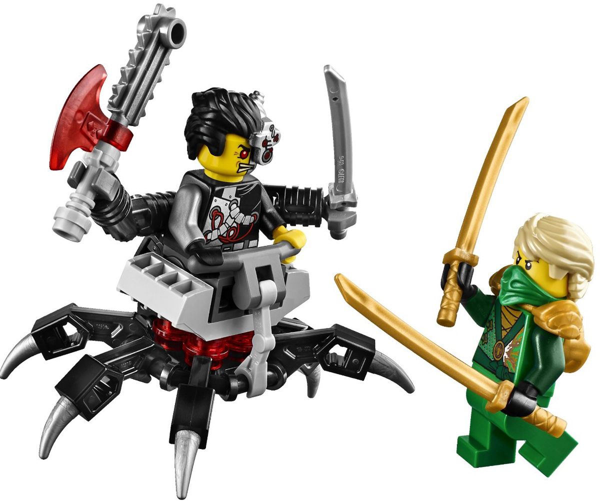 Đồ chơi lego ninjago mặt vàng xám và Ninja bịt mặt 70722